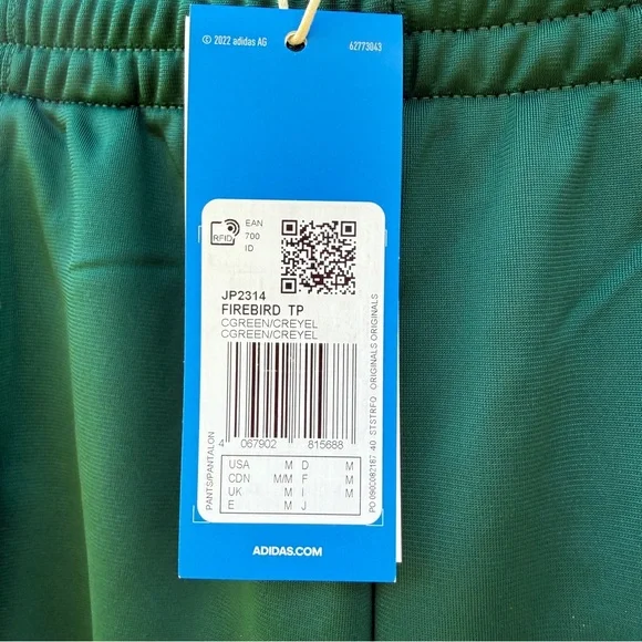 Adidas Green Firebird Track Pants - Picture 2 of 6